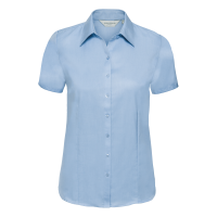 Ladies' Short Sleeve Tailored Herringbone Shirt Ladies' Short Sleeve Tailored Herringbone Shirt