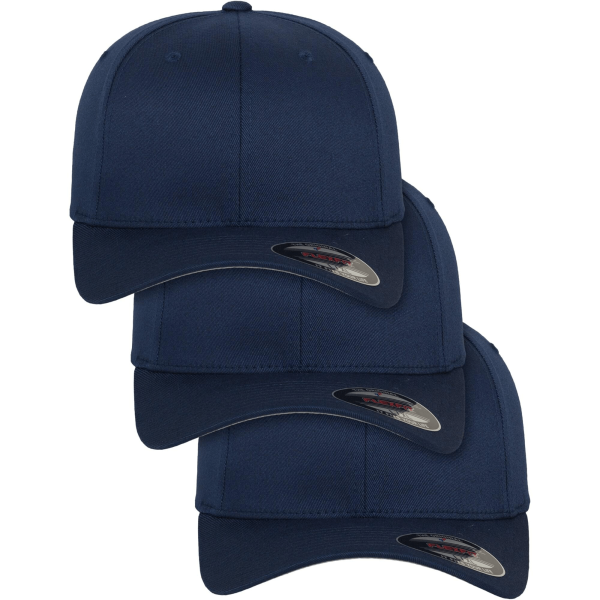 Flexfit Wooly Combed Cap, 3-Pack