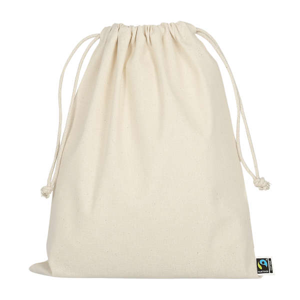 TEXXILLA Drawstring-Pouch made of Fairtrade certificated cotton, 25 x 30 cm