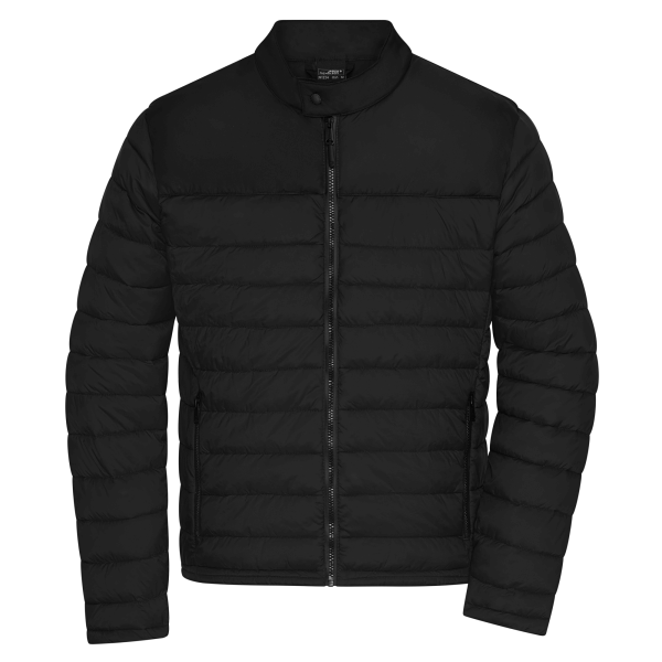 Padded jacket with stand-up collar