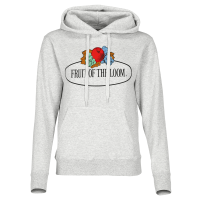Fruit of the Loom Ladies Hooded Sweat with Vintage-Print Fruit of the Loom Ladies Hooded Sweat with Vintage-Print