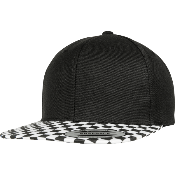 Checkerboard Snapback Cap