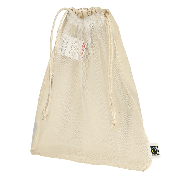 TEXXILLA Mesh-Bag made of Fairtrade certificated cotton, 25 x 30 cm