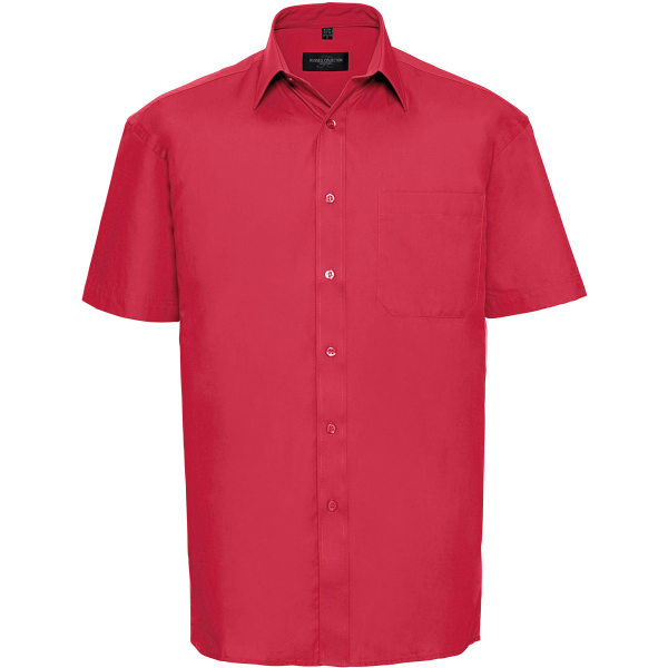 Men's Short Sleeve Classic Pure Cotton Poplin Shirt