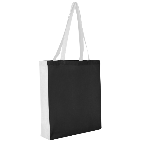 Cotton Bag Classic with two long handles, bottom and side fold