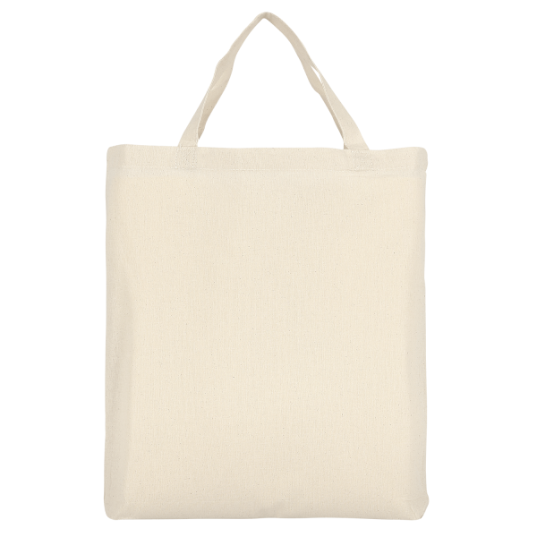 Cotton Bag CLASSIC with two short handles and bottom fold