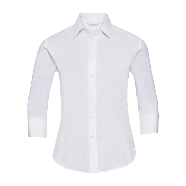 Ladies' 3/4 Sleeve Fitted Stretch Shirt